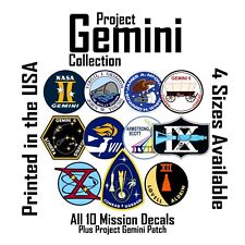 Project Gemini tribute. All NASA Mission patches as decals stickers picture