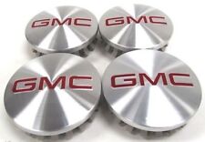 GMC Brushed Aluminum wheel Center Caps 22837060 83mm 3.25