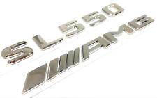 #2 SL550+AMG CHROME FIT MERCEDES REAR TRUNK EMBLEM BADGE NAMEPLATE DECAL NUMBERS picture