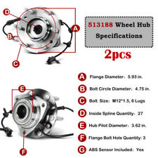 2pc Front Wheel Bearing Hub fit 2002- 2009 GMC Envoy Chevy Trailblazer w/ABS picture