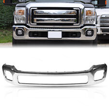 Chrome Front Bumper Face Bar Fits 2011-2016 F-250 F-350 F-450 W/ Fog Light Holes picture