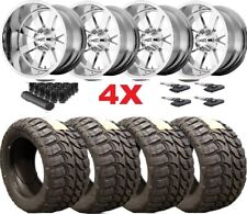 20 CHROME WHEEL TIRE 35 12.50 MT M/T 2500 3500 RAM F-250 F-350 NEW PACKAGE picture