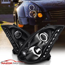 For 2003-2007 Projector Black Headlights Pair [LED Halo] for Infiniti G35 Coupe picture