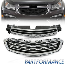 For Chevrolet Cruze 2015 Cruze Limited 2016 Chrome Front Upper+Lower Mesh Grille picture