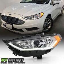 2017-2019 Ford Fusion Halogen w/ LED DRL Projector Headlight Headlamp - Driver picture