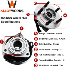 Front Wheel Hub Bearing fit 2008-2012 Jeep Liberty 2007-2011 2010 Dodge Nitro picture