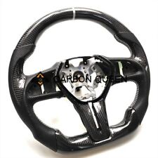 CARBON FIBER Steering Wheel FOR INFINITI q50q60QX50QX55 WHITE RING/STITCHING picture