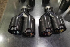 Dual for BMW 63mm In 101MM Out Car Carbon Fiber Exhaust TWIN End Tips Tail Pipe picture