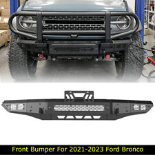 For 2021-2023 Ford Bronco Steel Front Bumper Modular Design with 2 Side Wings picture