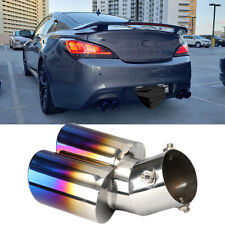 For Hyundai Genesis Elantra Dual Exhaust Pipe Tail Muffler Tip Roasted blue Bend picture