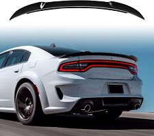 Fits 2011-2022 Dodge Charger Hellcat Style Trunk Rear Spoiler Wing Pitch Black picture