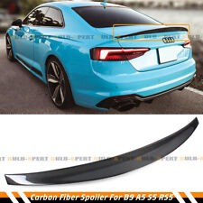 FOR 2018-2024 AUDI A5 S5 RS5 2 DOOR COUPE B9 HIGHKICK CARBON FIBER TRUNK SPOILER picture
