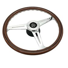 Mercedes-Benz SL W107 Luisi Montecarlo Vintage Wood Steering Wheel 390mm picture