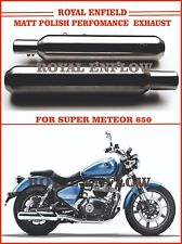 Fit For Royal Enfield TE 202 Matt Polish Perfomance Exhaust For SUPER METEOR 650 picture