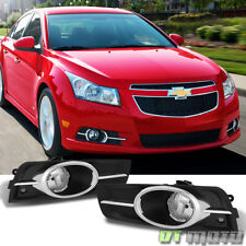 Chrome Trim 2011-2014 Chevy Cruze Bumper Fog Lights +Switch+Bulbs Left+Right picture
