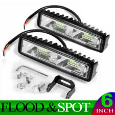 2X 90W LED Work Lights 6 Inch Driving Strip Flood Beam light Bar SUV Offroad 12V picture