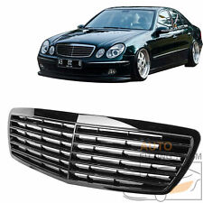 For 2002-06 Mercedes W211 E320 E350 Black E63 AMG Style Front Hood Grille Grill picture
