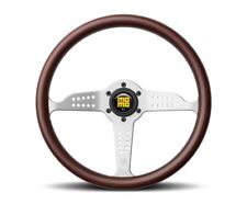 MOMO Grand Prix Steering Wheel Mahogany Wood Silver Spoke GRA35WD0B  picture