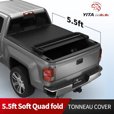 5.5FT Tonneau Cover Truck Bed For 2015-2024 Ford F150 F-150 4 Fold Water Proof picture