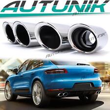 Silver Exhaust Tailpipe Muffler Tips for Porsche Macan Base 2.0L 2019-2021 picture