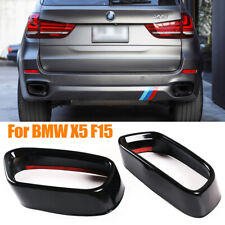 Black Sport M Exterior Package Trim Exhaust Finisher Tips For BMW X5 M 50d 30d picture