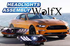 Headlights Fits 2018 2019 2020 2021 2022 2023 Ford Mustang LED DRL Headlamps L+R picture