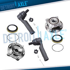 4pc Front Wheel Bearing & Hub Outer Tie Rods Kit for 2005-2015 Toyota Tacoma 4WD picture