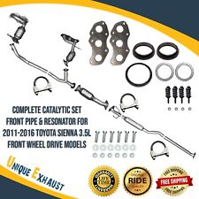 Complete Catalytic Set + Front Pipe & Resonator for 2011-2016 Toyota Sienna 3.5L picture