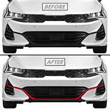 Redout Pinstripe Vinyl Overlay for 2021-23 Kia K5 GT-Line Front Bumper Lip picture