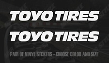 2x Toyo Tires Vinyl Stickers - Multiple Sizes & Colors - Pair of Window Decals picture