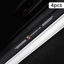 Carbon Fiber Door Sill Cover Scuff Pad Set For Porsche 911 Cayenne Macan Taycan picture
