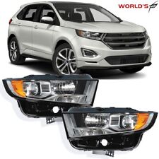 Projector Headlight Direct Replacement For 2015-2018 Ford Edge Chrome Left&Right picture