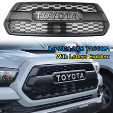 Front Grille For 2016-2023 Tacoma TRD Pro Bumper Grill Matte Black W/Letters ABS picture