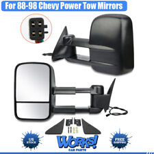 Power Tow Mirrors For 88-98 Chevy/GMC C/K 1500 2500 3500 Pickup Pair picture