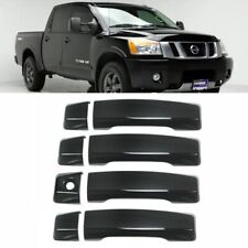 For 2004-2020 Nissan Titan 4PCS BLACK Door Handle Covers Overlay W/O Smartkey picture