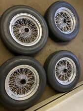 Ferrari 250GT California Borrani Wire Wheels (4)3264 16X5.5 with tires near new picture