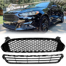 For Ford Fusion 2013 2014 2015 2016 Front Bumper Upper + Lower Grille Grill Kit picture