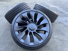 20” Factory Tesla Model 3 Uberturbine Uber Turbine Wheels Rims Tires OEM 2023 picture