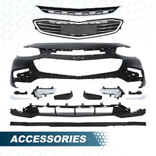 Front Bumper Cover w/ Valance Grill Grille Fog light Trim For Chevy Malibu 16-18 picture