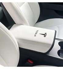Car Armrest Cover for Tesla Model 3 Model Y Central Control Accessories White picture