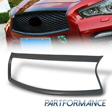 For 2014-2017 Infiniti Q50 S Carbon Fiber Front Grill Outline Trim Cover Overlay picture