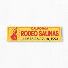 California RODEO Bumper Sticker - Salinas 1993 Vintage Style Vinyl Decal 90s picture