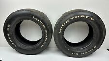 Pair of McClaren F60-15 Wide Track Super 60 Tires Polyglas Camaro Z28 OWL 4-ply picture