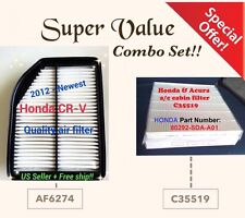 Combo Set for HONDA CRV 2012-14 CR-V Premium Engine & Cabin Air Filter 6274 19 picture
