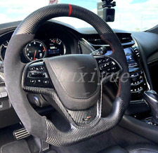 Alcantara+Matte Carbon fiber steering wheel+Cover for Cadillac ATS CTS CTS-V 14+ picture