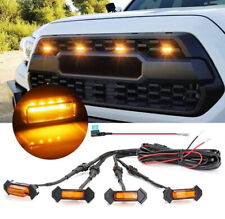 4x Raptor Style LED Amber Grille Lights Kit For Toyota Tacoma TRD Pro 2016-2023 picture