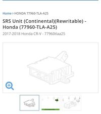 2017-2018 HONDA CR-V SRS CONTROL MODULE 77960-TLA-A250-M4. 77960TLAA250 picture