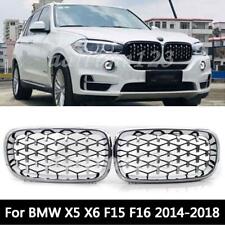 Chrome Diamond Meteor Front Kidney Grille Grill For BMW X5 F15 X6 F16 2014-2018 picture