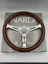 NARDI Classic 360mm Steering Wheel Mahogany Wood with Chrome Finish picture