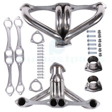 FOR CHEVY SMALL BLOCK HUGGER 262-400 305 STAINLESS HEAD EXHAUST MANIFOLD HEADER picture